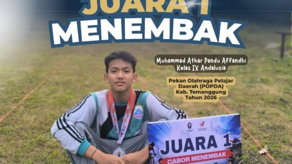 Bangga! Siswa SMP Muhammadiyah PK Temanggung Raih Juara 1 Menembak POPDA 2026